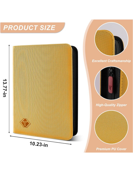 Carpeta de Tarjetas TiopLior 432 Bolsillos Amarillo