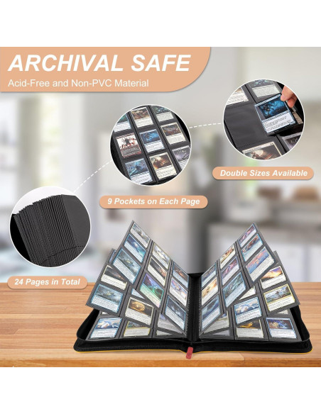 Carpeta de Tarjetas TiopLior 432 Bolsillos Amarillo