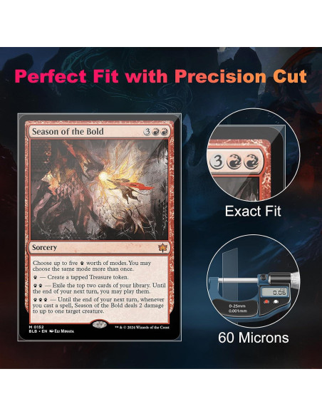 600 Fundas de Cartas Transparentes Proijeut 64x89mm 60 Micrones