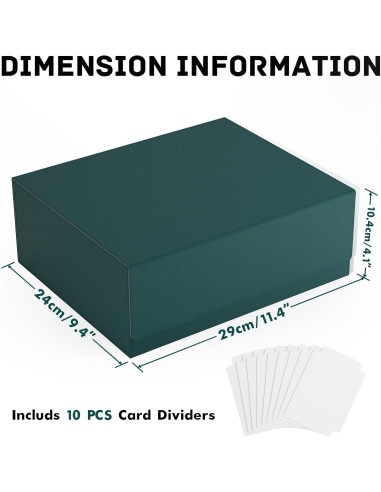 Caja de Almacenamiento de Cartas ZLCA Triple 1800+ Verde