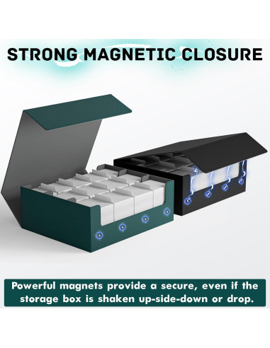 Caja de Almacenamiento de Cartas ZLCA Triple 1800+ Verde