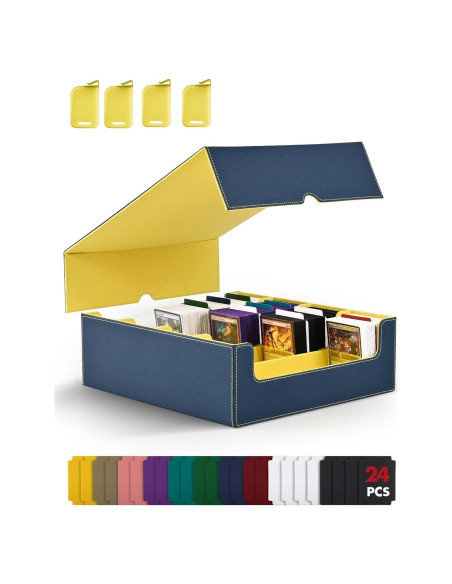Caja de Almacenamiento de Cartas ZLCA 3000+ Cartas Azul Amarillo