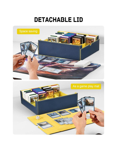 Caja de Almacenamiento de Cartas ZLCA 3000+ Cartas Azul Amarillo
