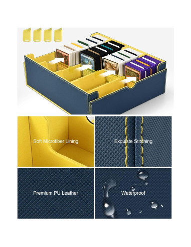 Caja de Almacenamiento de Cartas ZLCA 3000+ Cartas Azul Amarillo