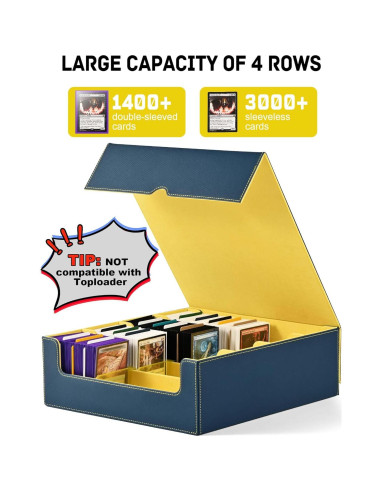 Caja de Almacenamiento de Cartas ZLCA 3000+ Cartas Azul Amarillo