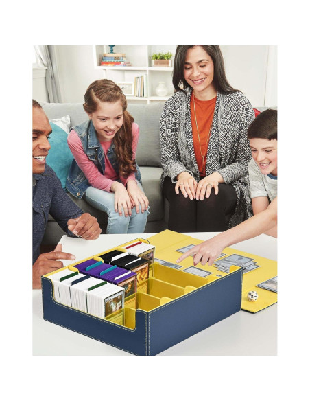 Caja de Almacenamiento de Cartas ZLCA 3000+ Cartas Azul Amarillo