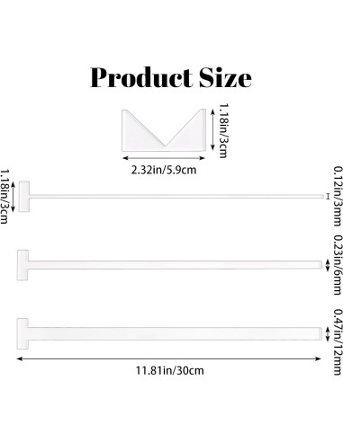 Guía de Encuadernación Acrílica URROMA, 4 Piezas para Scrapbook