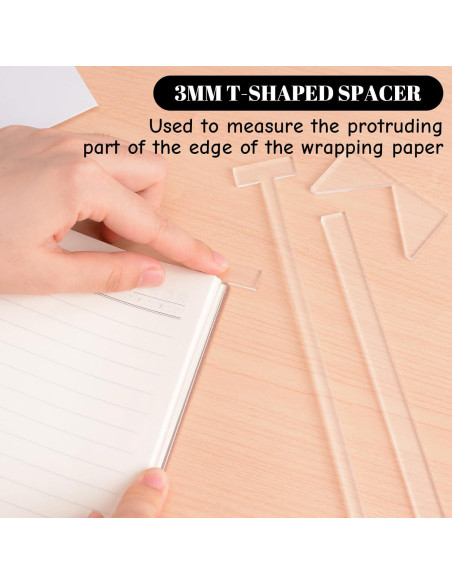 Guía de Encuadernación Acrílica URROMA, 4 Piezas para Scrapbook