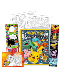 Conjunto de Colorear Pokemon Avanzado - Libro y Stickers