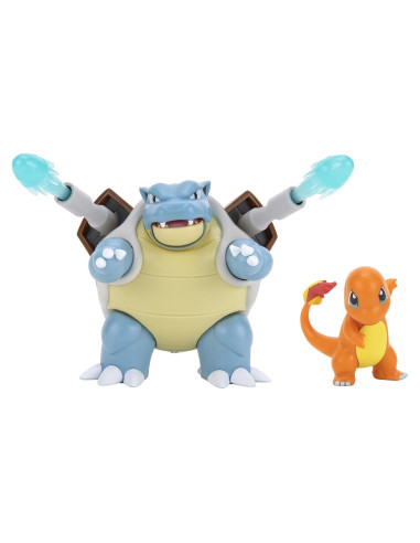 Paquete de Figuras de Batalla Pokémon Blastoise y Charmander