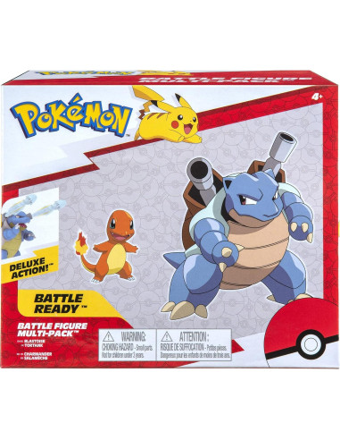Paquete de Figuras de Batalla Pokémon Blastoise y Charmander