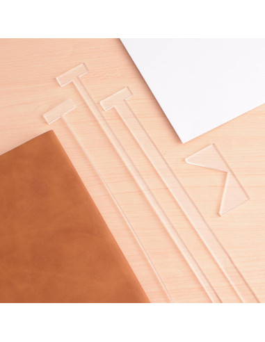 Guía de Encuadernación Acrílica URROMA, 4 Piezas para Scrapbook