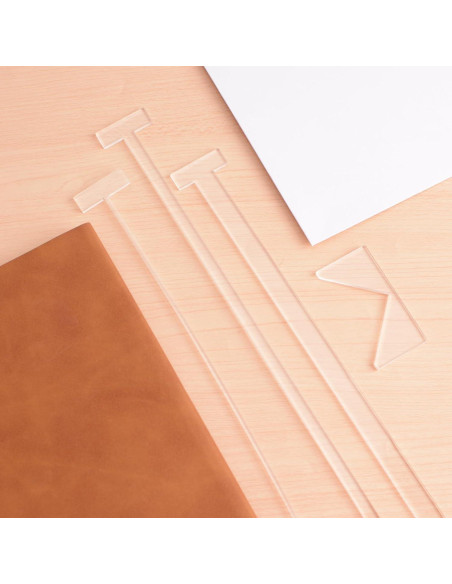 Guía de Encuadernación Acrílica URROMA, 4 Piezas para Scrapbook