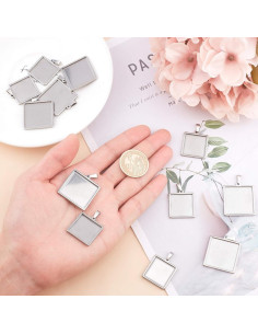 Bandejas Bezel Cuadradas 20x20mm y 25x25mm UNICRAFTALE 2