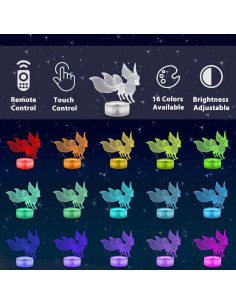 Lámpara 3D Lampeez Zorro - 16 Colores con Control Remoto 2