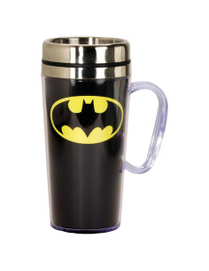 Taza de Viaje Aislada Spoontiques Batman 414 ml Negra