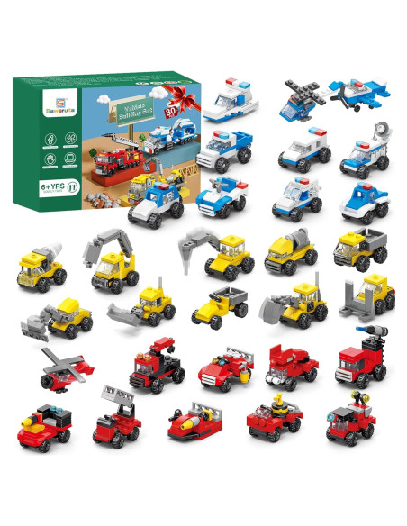 Sawaruita 30 Pack Mini Coches de Construcción para Niños Sawaruita 30 Pack Mini Coches de Construcción para Niños
