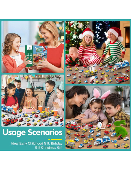 Sawaruita 30 Pack Mini Coches de Construcción para Niños Sawaruita 30 Pack Mini Coches de Construcción para Niños