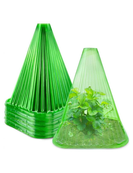 20 Piezas Campanas de Jardín Reutilizables Rex 22cm PVC