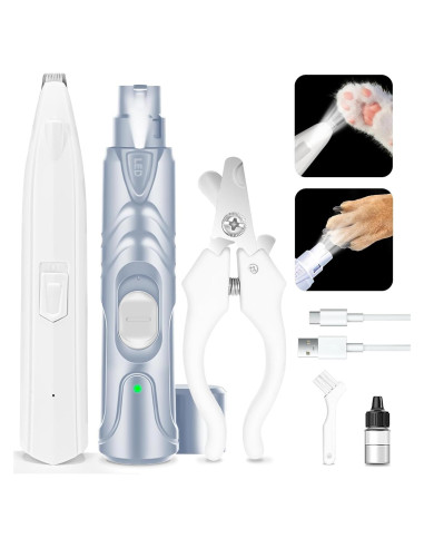 Cortapelos y Cortauñas Inalámbrico KIKETECH 3 en 1 Blanco