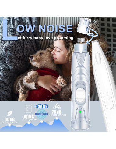 Cortapelos y Cortauñas Inalámbrico KIKETECH 3 en 1 Blanco