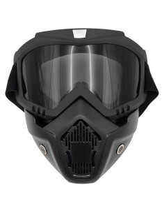 Gafas de casco de motocicleta SHMZK marrón oscuro a prueba de viento
