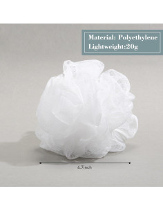 Esponjas de Baño Loofah Sunnyray 200 Pcs Suaves 20g Blancas 2