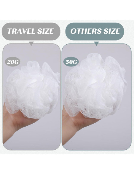 Esponjas de Baño Loofah Sunnyray 200 Pcs Suaves 20g Blancas