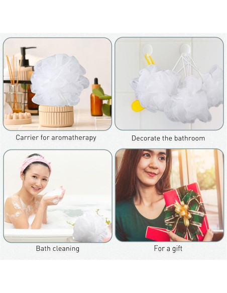 Esponjas de Baño Loofah Sunnyray 200 Pcs Suaves 20g Blancas