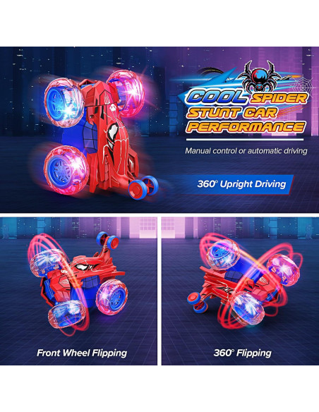 Coche RC Acrobático Diyfrety 360 Control Remoto Rojo Coche RC Acrobático Diyfrety 360 Control Remoto Rojo