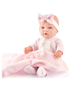 Muñeca Bebé Realista eDollable 30 cm con Chupete y Biberón