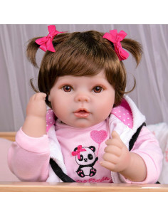 Muñeca Aori Reborn Bebé Realista 55.88 cm con Accesorios 2