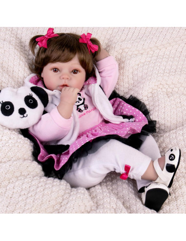 Muñeca Aori Reborn Bebé Realista 55.88 cm con Accesorios