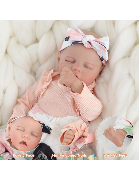 Muñeca Reborn Realista Kdudgso 45 cm Cuerpo Completo Vinilo
