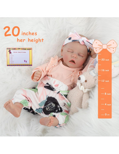 Muñeca Reborn Realista Kdudgso 45 cm Cuerpo Completo Vinilo