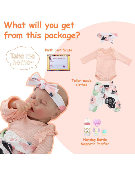 Muñeca Reborn Realista Kdudgso 45 cm Cuerpo Completo Vinilo