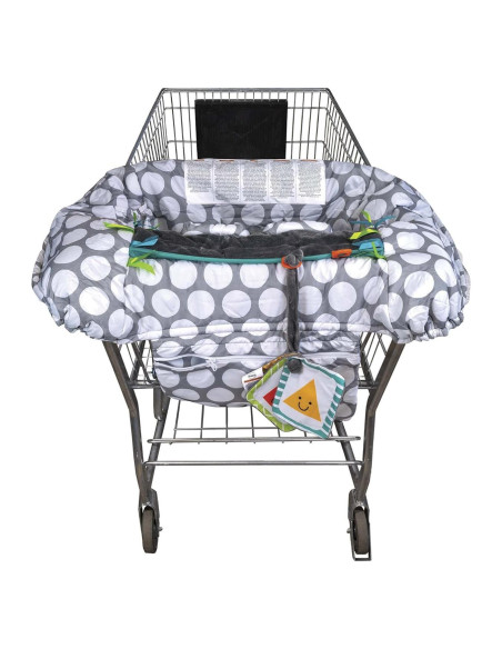 Cubierta de carrito de compras Boppy Preferred - Puntos jumbo grises