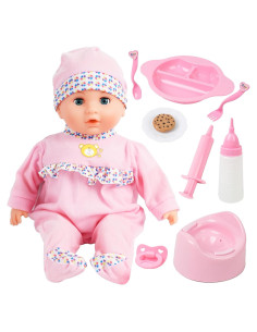 Muñeca Interactiva Rosa SHANTOUSHI 40 cm con Sonidos y Accesorios