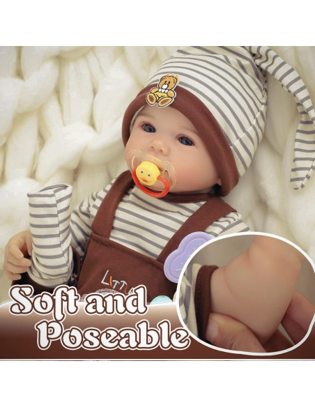 Muñeca de bebé renacida Kdudgso 50.8 cm con accesorios