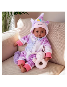 Muñeca Negra BABESIDE 43 cm Suave con Accesorios para Niñas
