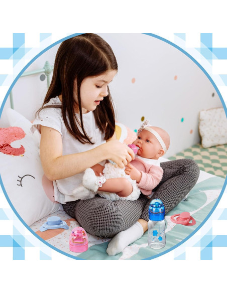 Accesorios para Muñecas Reborn Jexine 4 Piezas Chupetes y Botellas