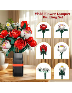 Juego de Construcción de Ramo de Flores Artificiales OKKIDY 2