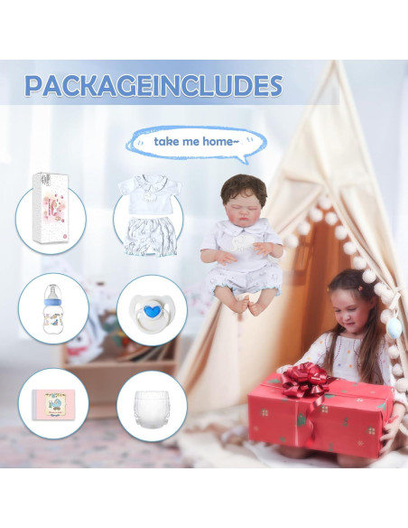 Muñeca Reborn Realista CHAREX 46 cm con Cuerpo Pesado