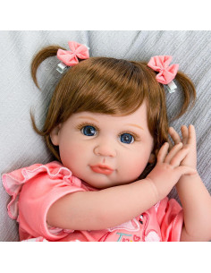 Muñeca Aori Reborn Bebé Niña 55.88 cm Realista con Accesorios 2
