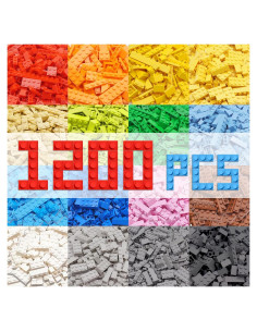Bloques de Construcción WYSWYG 1200 Piezas 12 Colores