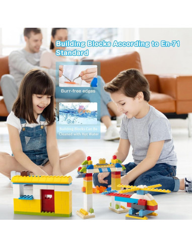 Bloques de Construcción WYSWYG 1200 Piezas 12 Colores