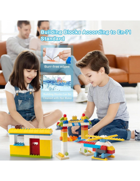 Bloques de Construcción WYSWYG 1200 Piezas 12 Colores