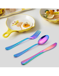 Set de Cubiertos para Niños LIANYU 12 Piezas Acero Inoxidable 2