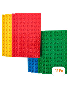 Placas Base Grandes Strictly Briks Compatibles con LEGO 12 Pzas