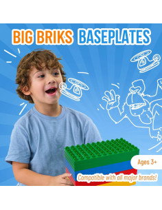 Placas Base Grandes Strictly Briks Compatibles con LEGO 12 Pzas 2